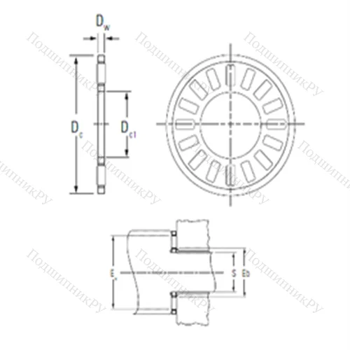 Подшипник игольчатый упорный NTA-3650