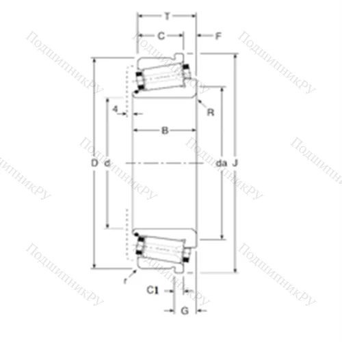 Подшипник роликовый радиально-упорный 163150/163210C