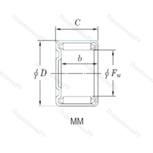 Подшипник игольчатый радиальный 18MM 2412 от производителя  KOYO