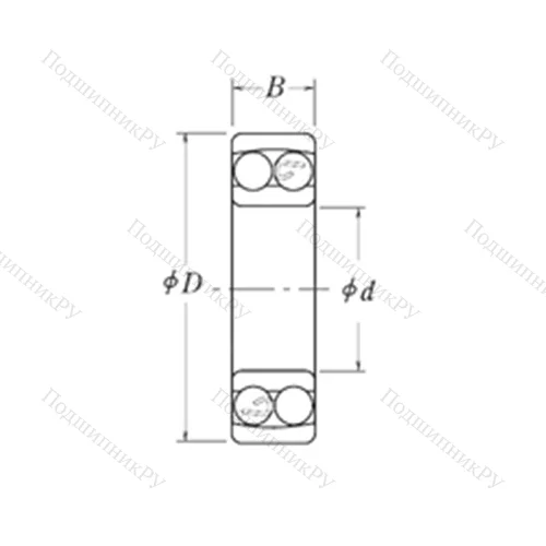 Подшипник шариковый радиальный самоцентрирующийся NMJ 1.3/8