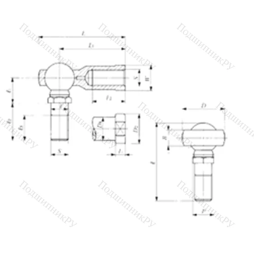 Подшипник скольжения сферический LHS 6 от производителя  IKO