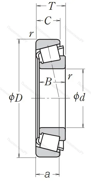 Конический роликовый подшипник