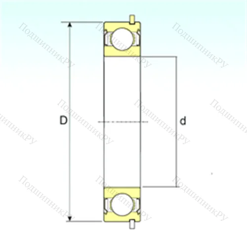 Подшипник шариковый радиальный 6206-ZZNR