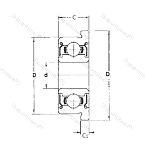 Подшипник шариковый радиальный MF 115ZZ