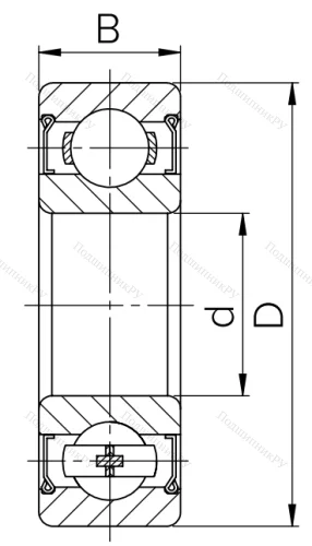 Миниатюрный шариковый подшипник 80019 (609 ZZ) в Томске