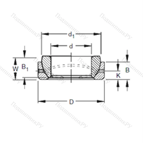 Подшипник скольжения сферический 6SBT 10