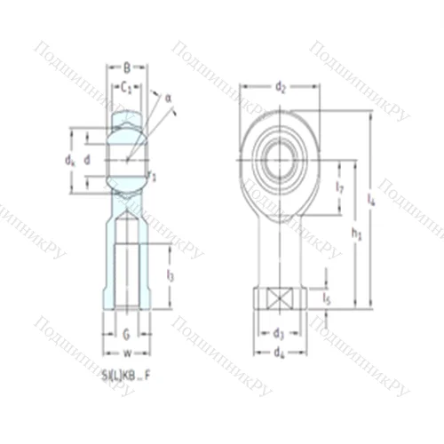 Подшипник скольжения сферический SIKB 10F/VZ 019