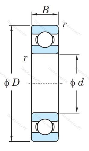 Однорядный шариковый подшипник 6217 C 3 от производителя  KOYO