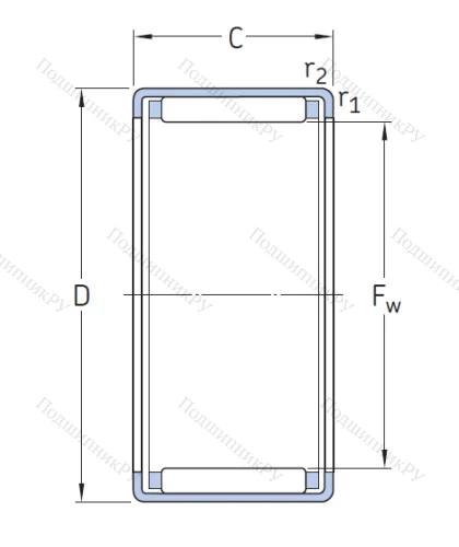 Игольчатый подшипник HK 2010