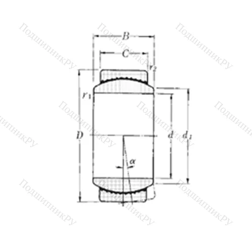 Подшипник скольжения сферический SAR 2-24