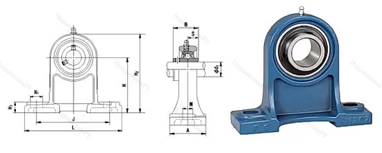 Подшипниковый узел UCPH 201