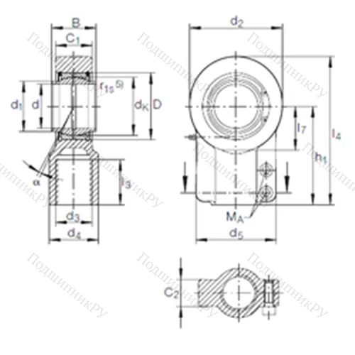 Подшипник скольжения сферический GIHNRK 125 LO