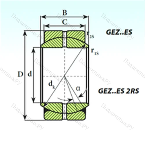 Подшипник скольжения сферический GEZ 47 ES