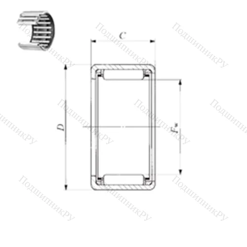 Подшипник игольчатый радиальный TLA 4012 Z