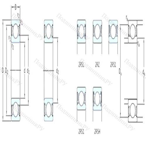 Подшипник шариковый радиальный W 637/5X-2Z