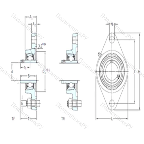 Подшипниковый узел шариковый радиальный FYTJ 30 TF