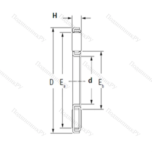 Подшипник игольчатый упорный TP 1224