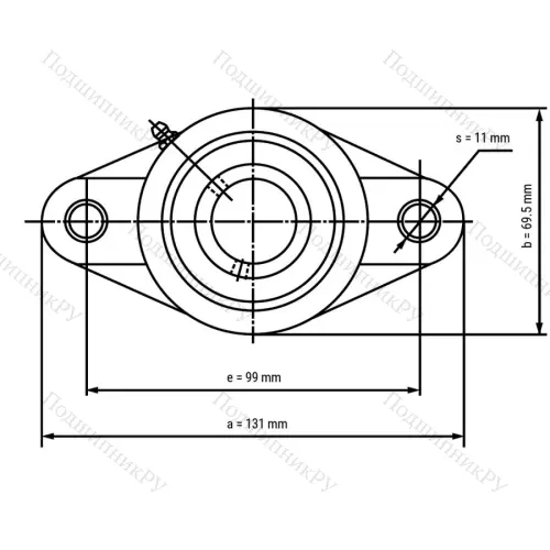 Подшипниковый узел SSUCFLPL 205-W - Вал: 25 мм от производителя  LPZ