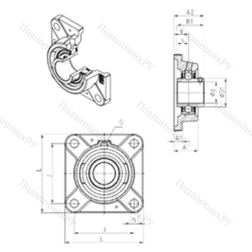 Подшипниковый узел шариковый радиальный UCFE 209