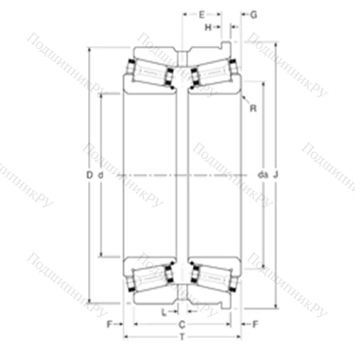 Подшипник роликовый радиально-упорный 200139X/200215XH