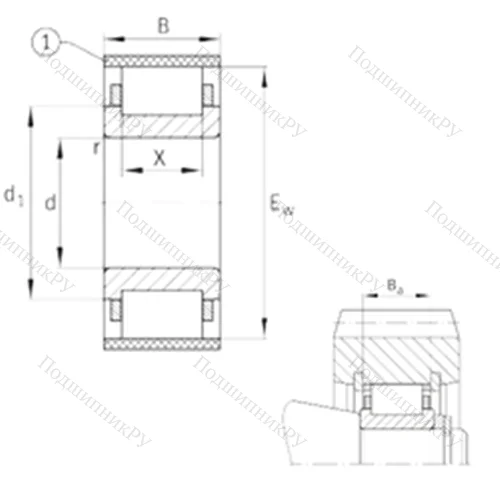 Подшипник роликовый радиальный RN 2215-E-MPBX