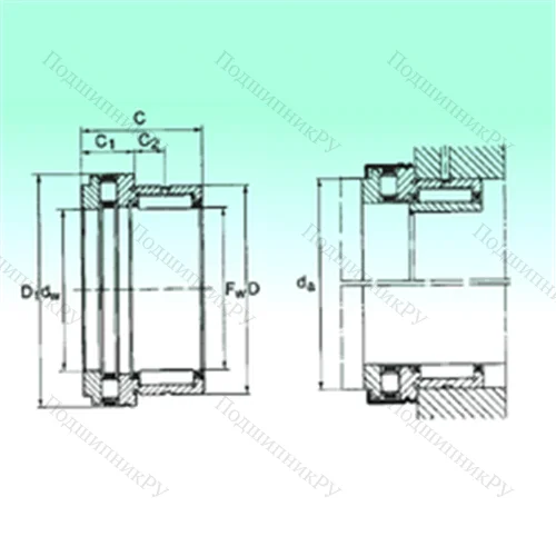Подшипник комбинированный NKXR 30