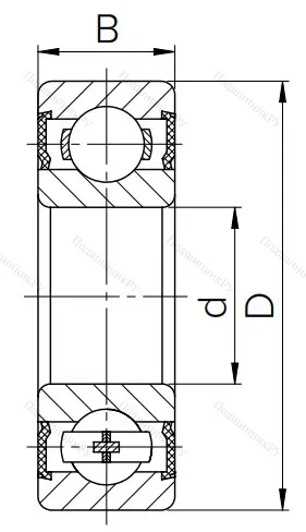Шариковый однорядный подшипник 180304 (6304 2RS) в Томске