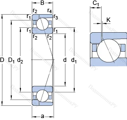 Подшипник 7036 ACD/HCP 4AH 1