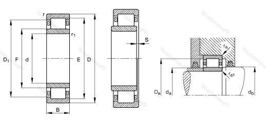 Роликовый цилиндрический подшипник NU 2314 ETVP 2