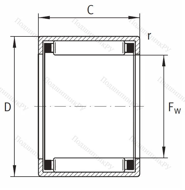 Игольчатый подшипник HK 0910 B