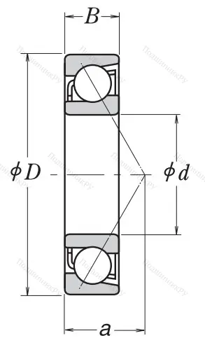 Однорядный шариковый подшипник 7207 BEAT 85