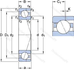 Подшипник 707 ACD/P 4AH