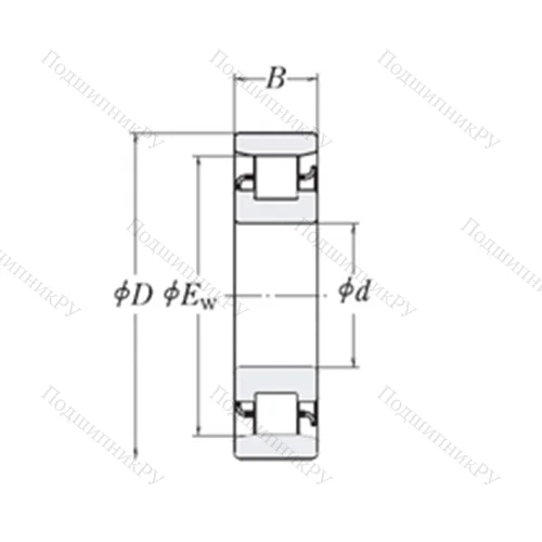 Подшипник роликовый радиальный MRJ 1.1/4