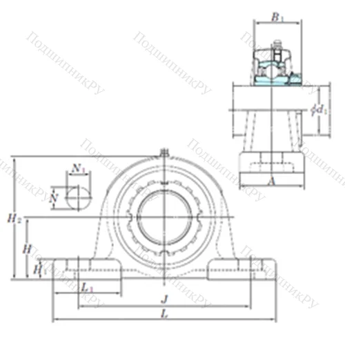 Подшипниковый узел шариковый радиальный UKP 213 от производителя  KOYO
