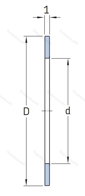 Игольчатый подшипник упорное кольцо AS 1730