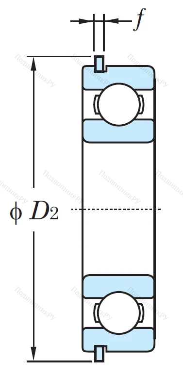 Однорядный шариковый подшипник 6309 NR