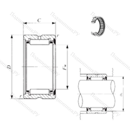 Подшипник игольчатый радиальный RNA 49/32U