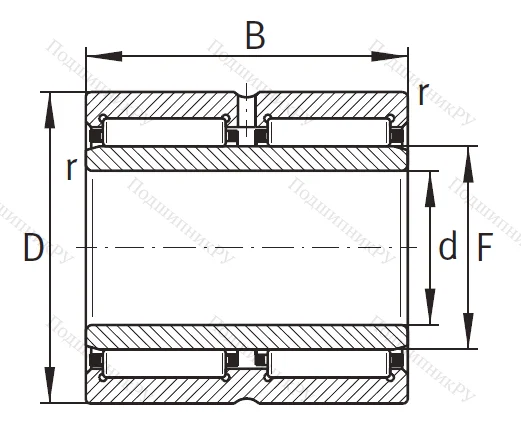 Игольчатый подшипник NA 6911 ZW XL