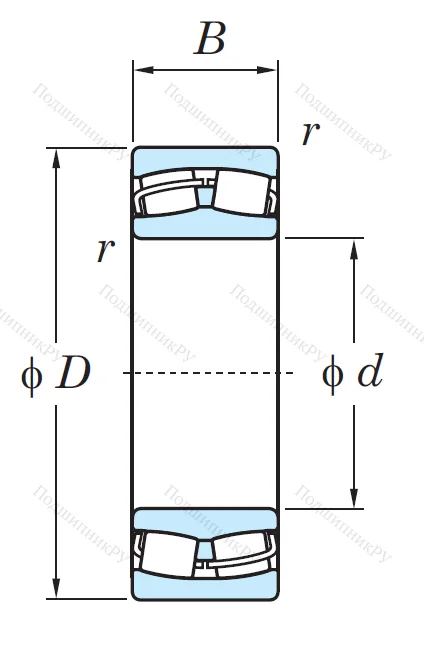 Сферический роликовый подшипник 22220 RZW 33