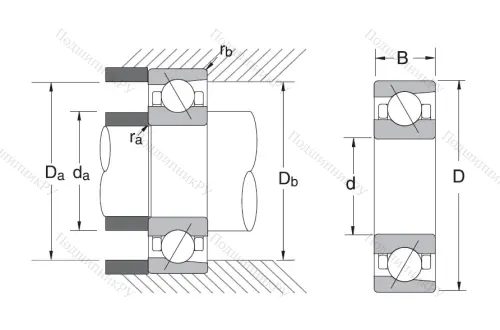 Сверхточный подшипник 7906 A 5TRDULP 3