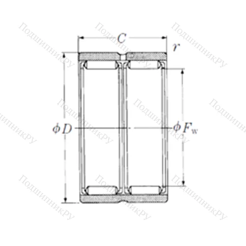 Подшипник игольчатый радиальный RNAFW 354732