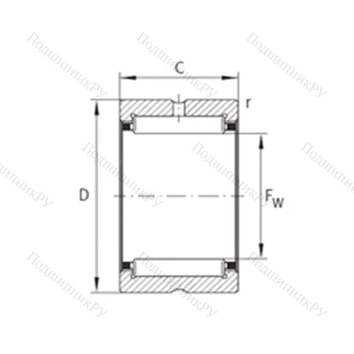 Подшипник игольчатый радиальный RNA 4872-XL