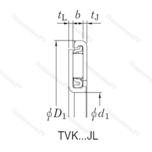 Подшипник игольчатый упорный TVK 5676JL