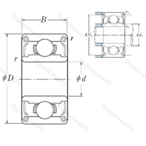 Подшипник шариковый радиальный MR 85ZZ