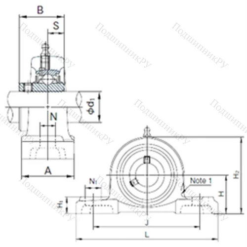 Подшипниковый узел шариковый радиальный UCPX 13