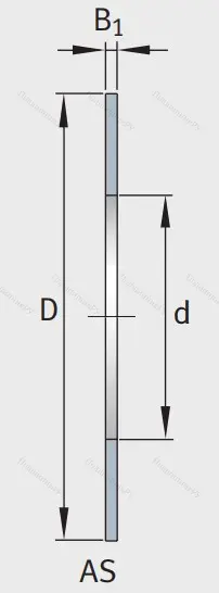 Игольчатый подшипник упорное кольцо AS 2542
