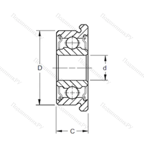 Подшипник шариковый радиальный SF 687-2RS