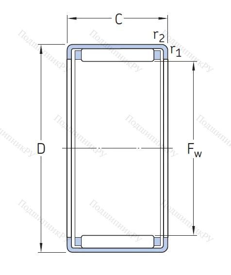 Игольчатый подшипник HK 6020