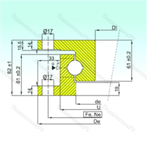 Подшипник шариковый опорно-поворотный NK.22.0500.100-1PPN