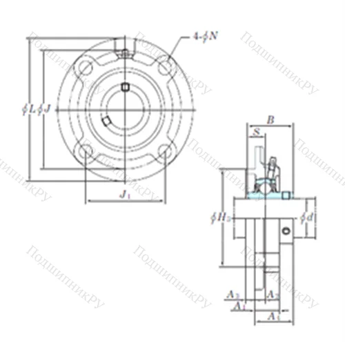 Подшипниковый узел шариковый радиальный UCFC 210-32